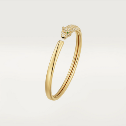 [LUXORA]PANTHERE GOLD DIAMOND OPEN BRACELET