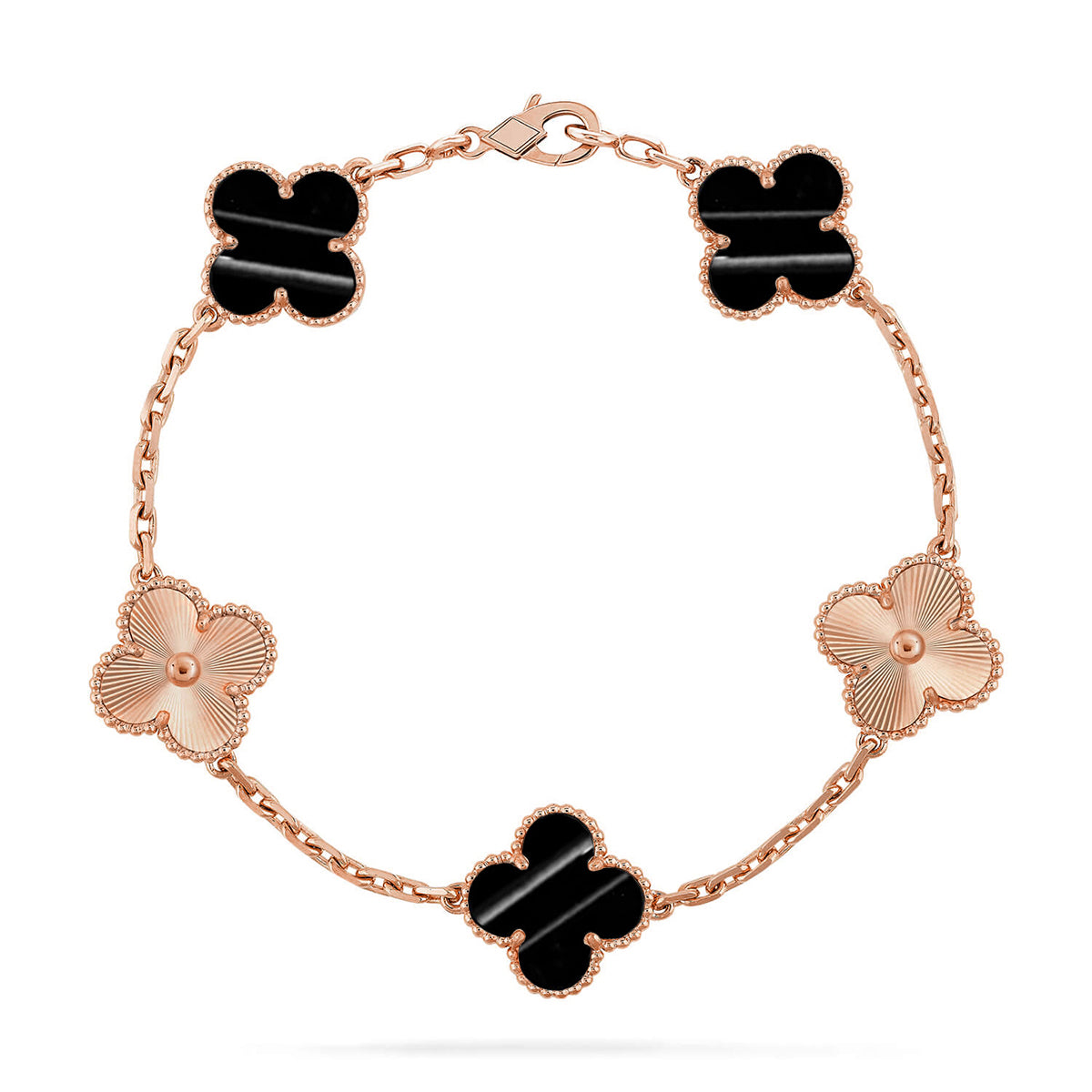 [LUXORA] CLOVER 5 MOTIF PULSAR STONE BRACELET COLLECTION