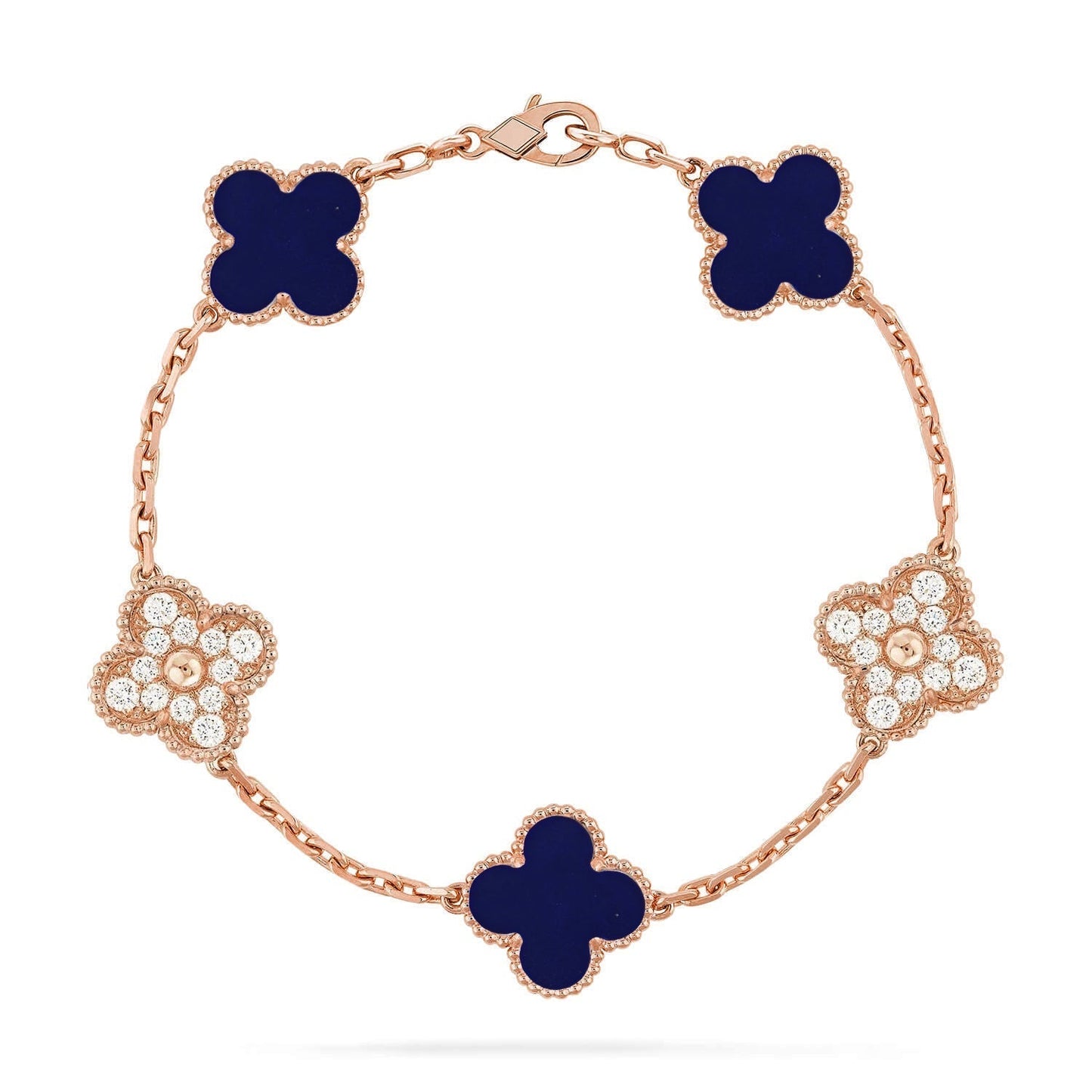 [LUXORA]CLOVER 5 MOTIF LAPIS LAZULI BRACELET COLLECTION