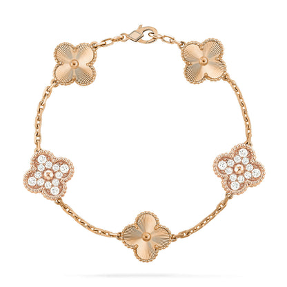 [LUXORA] CLOVER 5 MOTIF LASER BRACELET COLLECTION