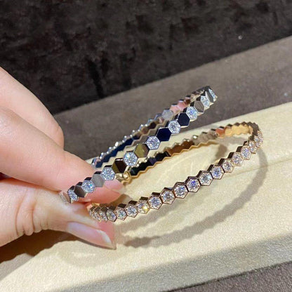 [LUXORA]BEE LOVE GOLD BRACELET FULL DIAMOND