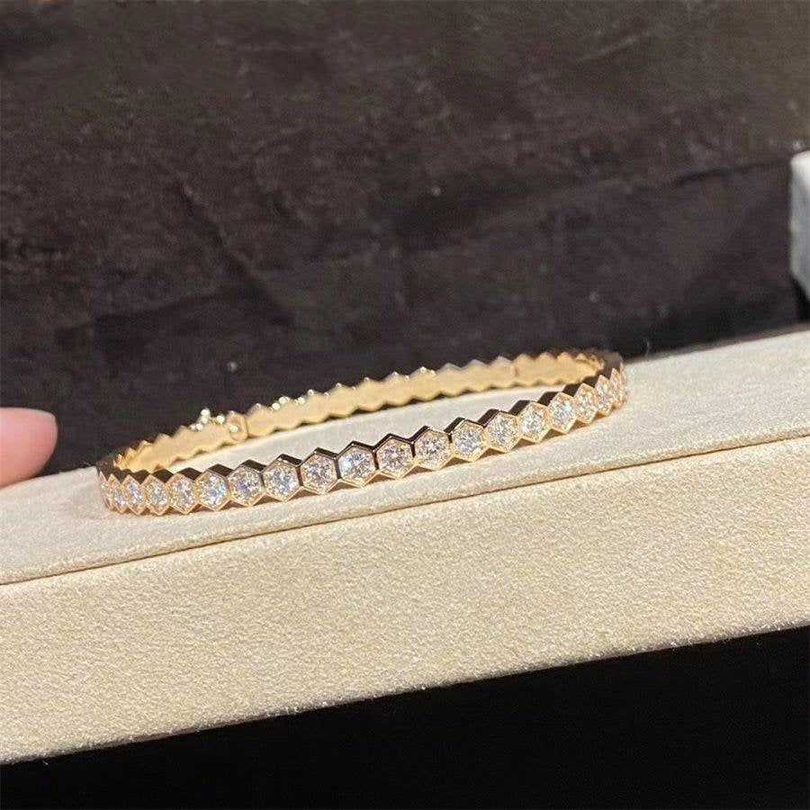 [LUXORA]BEE LOVE GOLD BRACELET FULL DIAMOND