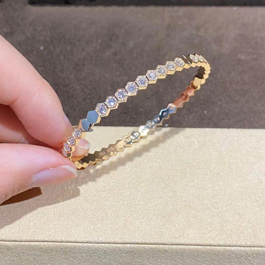 [LUXORA]BEE LOVE GOLD BRACELET FULL DIAMOND
