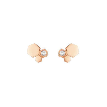 [LUXORA]BEE LOVE PINK GOLD DIAMOND EARRINGS