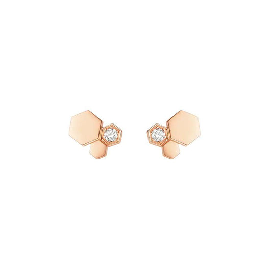 [LUXORA]BEE LOVE PINK GOLD DIAMOND EARRINGS