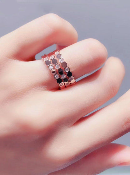 [LUXORA]BEE LOVE RING PINK GOLD DIAMOND