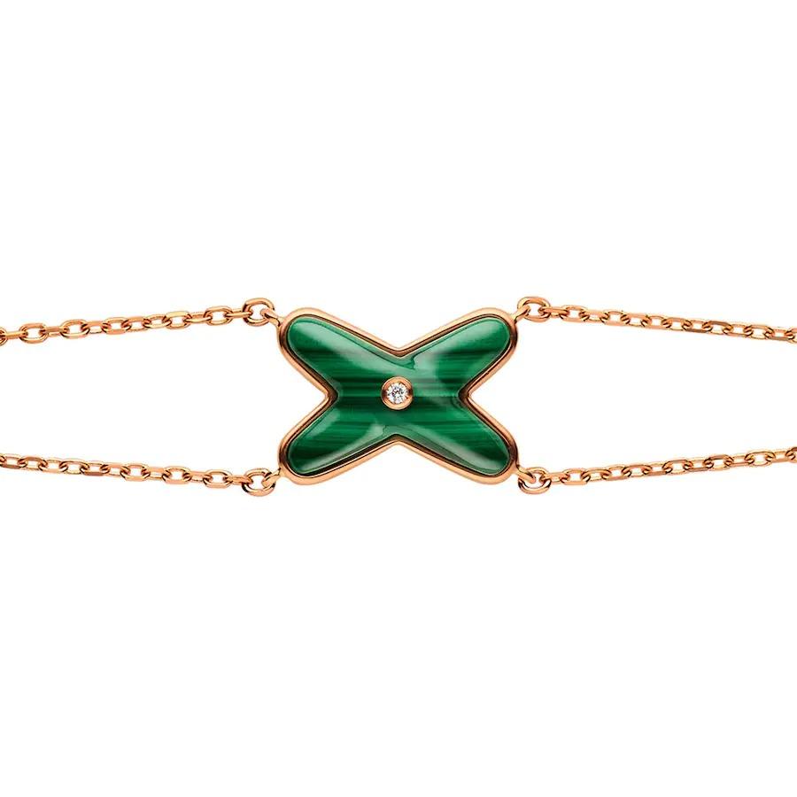 [LUXORA]JEUX BRACELET MALACHITE PINK GOLD 1 DIAMOND