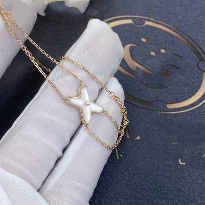[LUXORA]JEUX BRACELET WHITE MOP PINK GOLD 1 DIAMOND