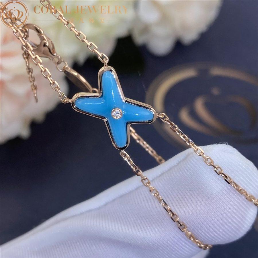 [LUXORA]JEUX BRACELET TURQUOISE PINK GOLD 1 DIAMOND