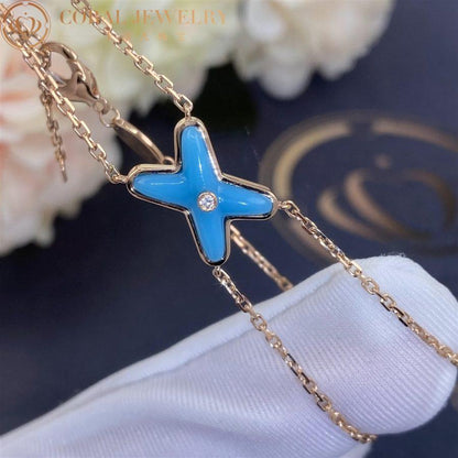 [LUXORA]JEUX BRACELET TURQUOISE PINK GOLD 1 DIAMOND