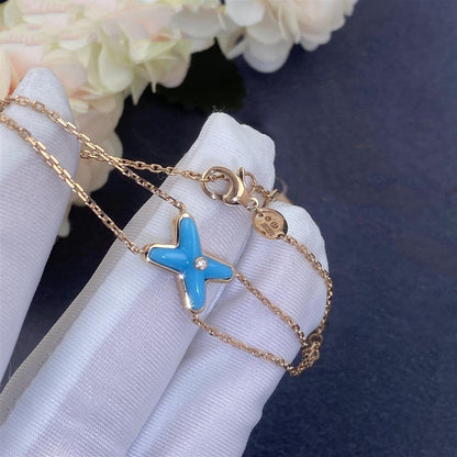 [LUXORA]JEUX BRACELET TURQUOISE PINK GOLD 1 DIAMOND