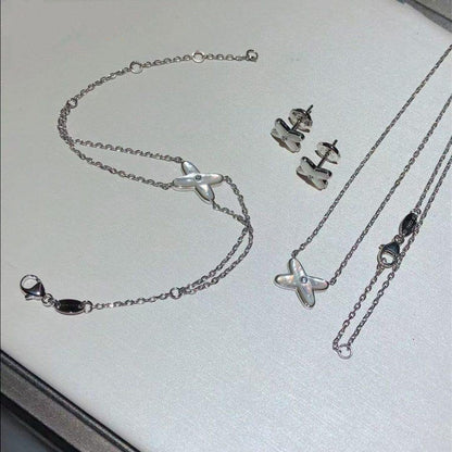 [LUXORA]JEUX BRACELET WHITE MOP SILVER 1 DIAMOND
