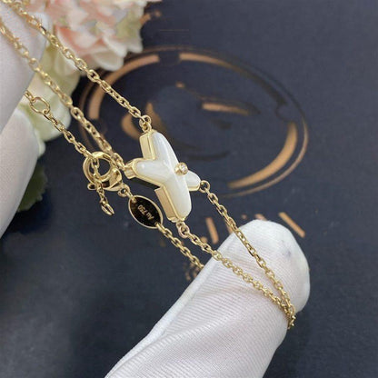 [LUXORA]JEUX BRACELET WHITE MOP GOLD 1 DIAMOND