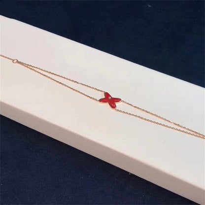 [LUXORA]JEUX BRACELET CARNELIAN PINK GOLD 1 DIAMOND
