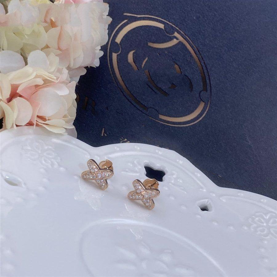 [LUXORA]JEUX DE PINK GOLD DIAMOND EARRINGS