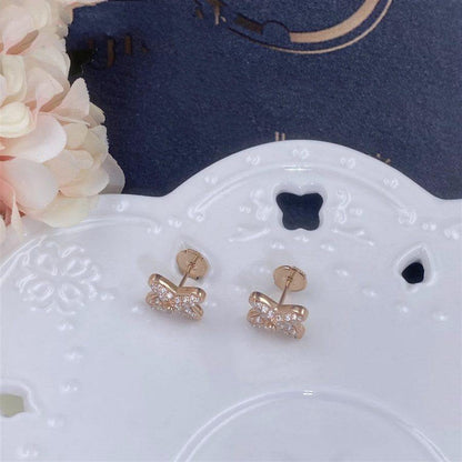 [LUXORA]JEUX DE PINK GOLD DIAMOND EARRINGS