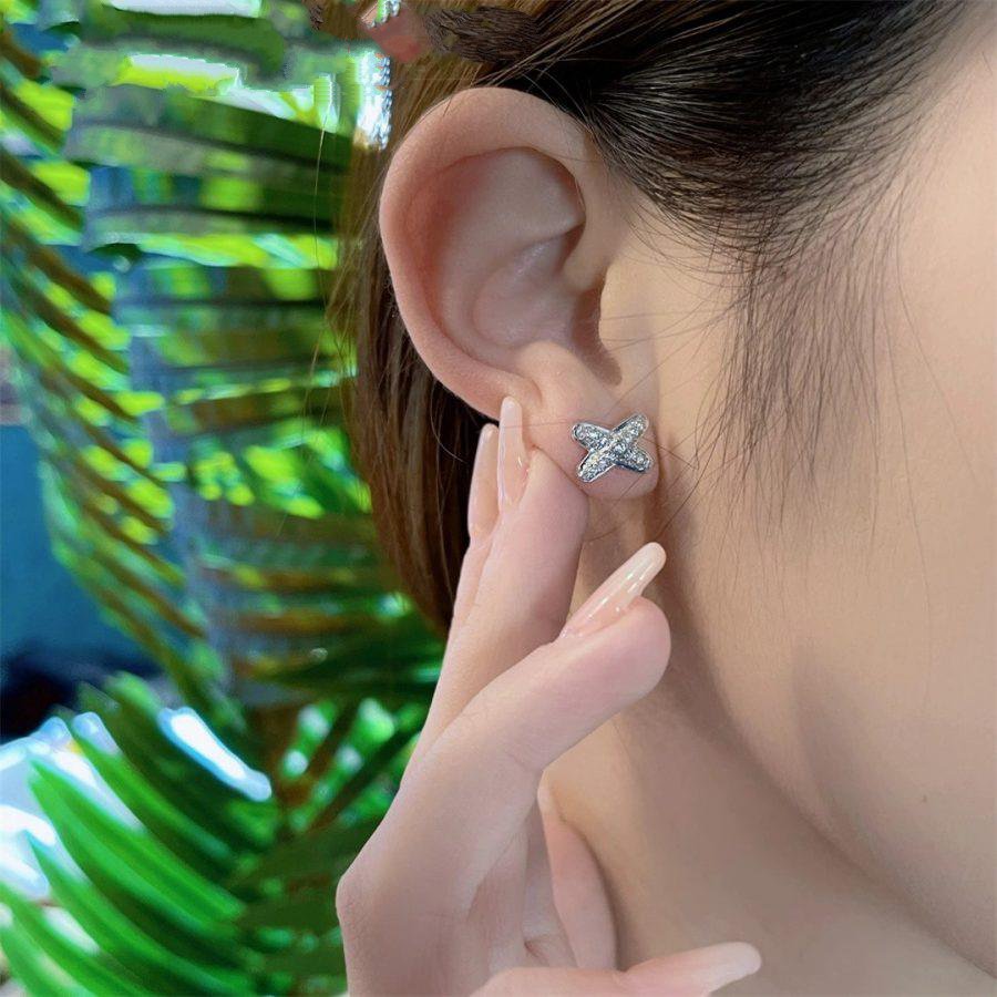 [LUXORA]JEUX DE SILVER DIAMOND EARRINGS