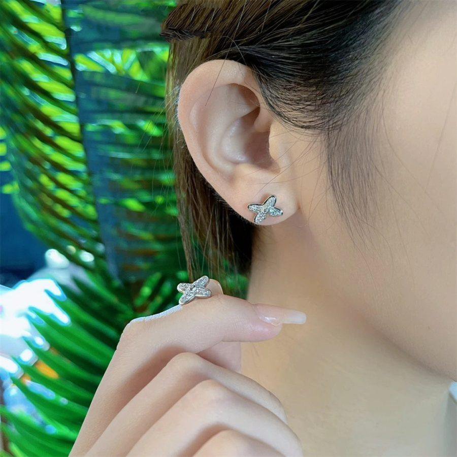 [LUXORA]JEUX DE SILVER DIAMOND EARRINGS
