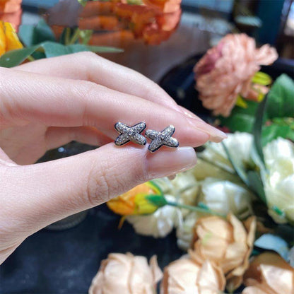 [LUXORA]JEUX DE SILVER DIAMOND EARRINGS