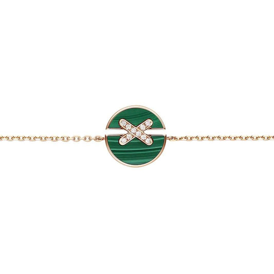 [LUXORA]JEUX DE BRACELET MALACHITE PINK GOLD DIAMONDS