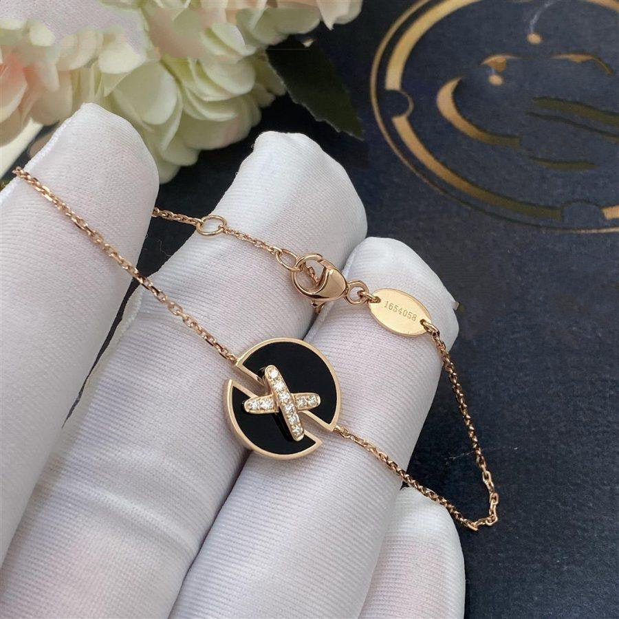 [LUXORA]JEUX DE BRACELET ONYX PINK GOLD DIAMOND