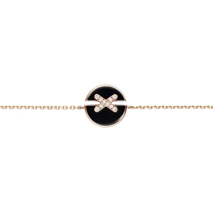[LUXORA]JEUX DE BRACELET ONYX PINK GOLD DIAMOND