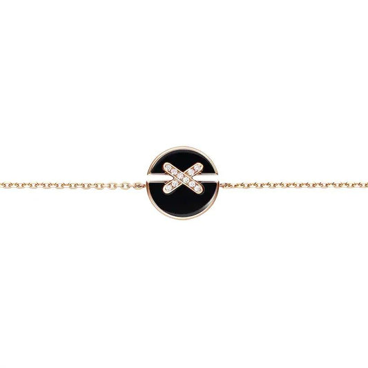 [LUXORA]JEUX DE BRACELET ONYX PINK GOLD DIAMOND