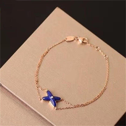 [LUXORA]Hollow Design Four-Leaf Clover Flower Shape Ring