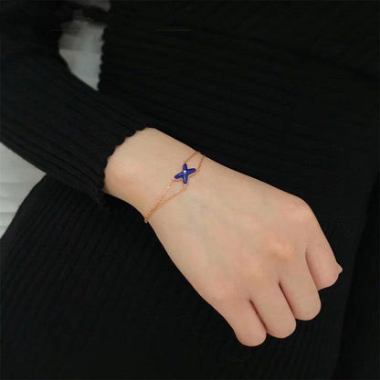 [LUXORA]Hollow Design Four-Leaf Clover Flower Shape Ring