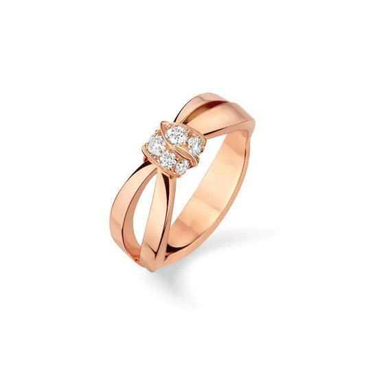 [LUXORA]LIENS RING PINK GOLD DIAMOND