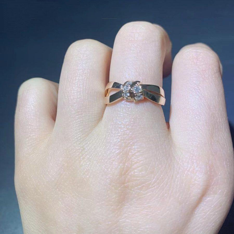 [LUXORA]LIENS RING PINK GOLD DIAMOND