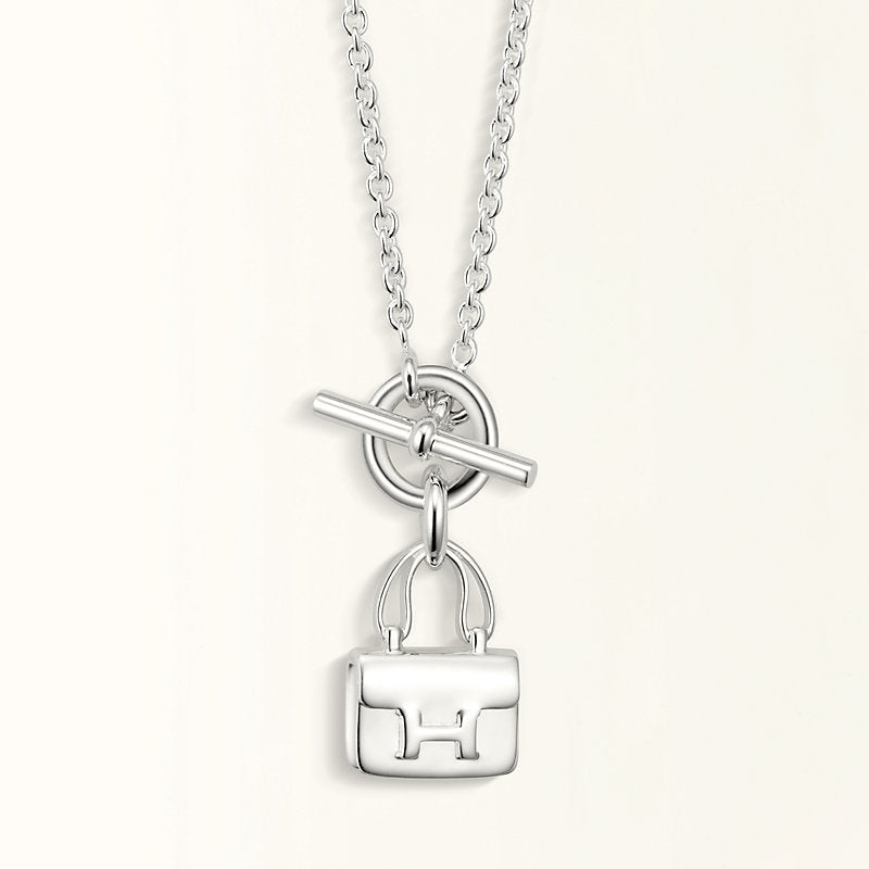 [LUXORA]POP H PEDANT SILVER NECKLACE