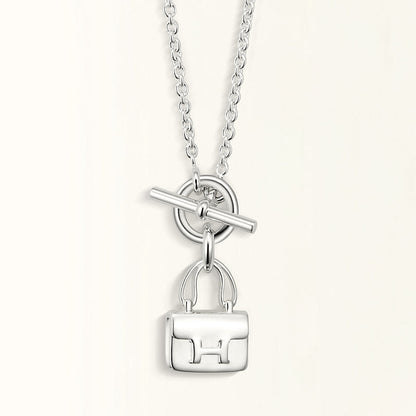 [LUXORA]POP H PEDANT SILVER NECKLACE