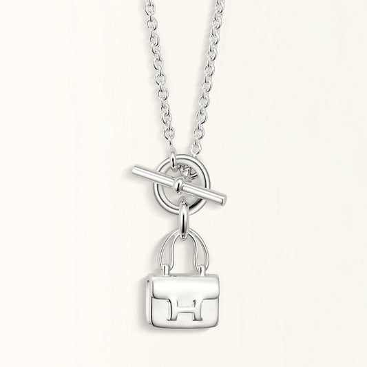 [LUXORA]POP H PEDANT SILVER NECKLACE
