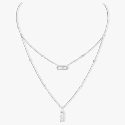 [LUXORA]MOVE 2 ROW DIAMOND NECKLACE
