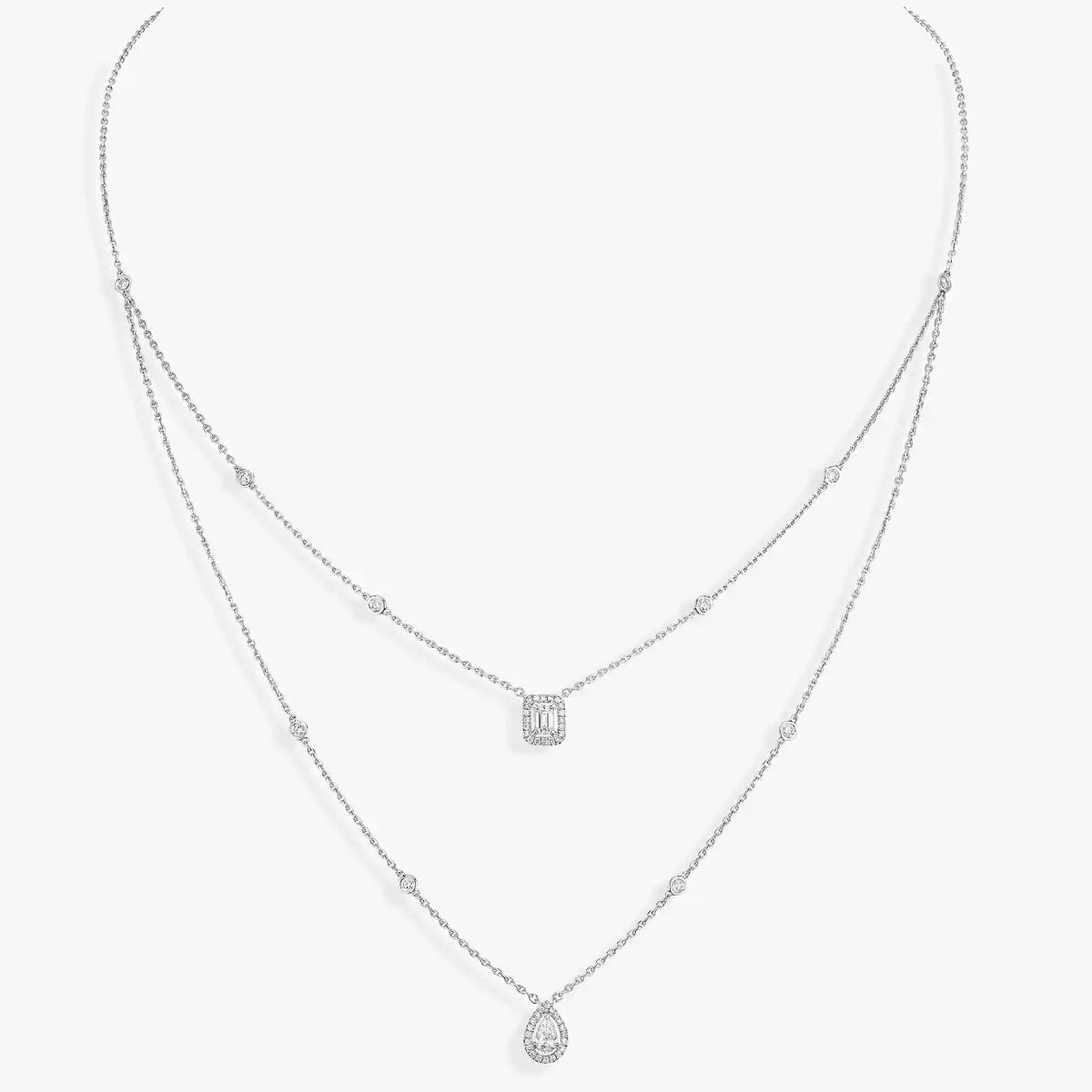[LUXORA]Diamond Necklace My Twin 2 Rows