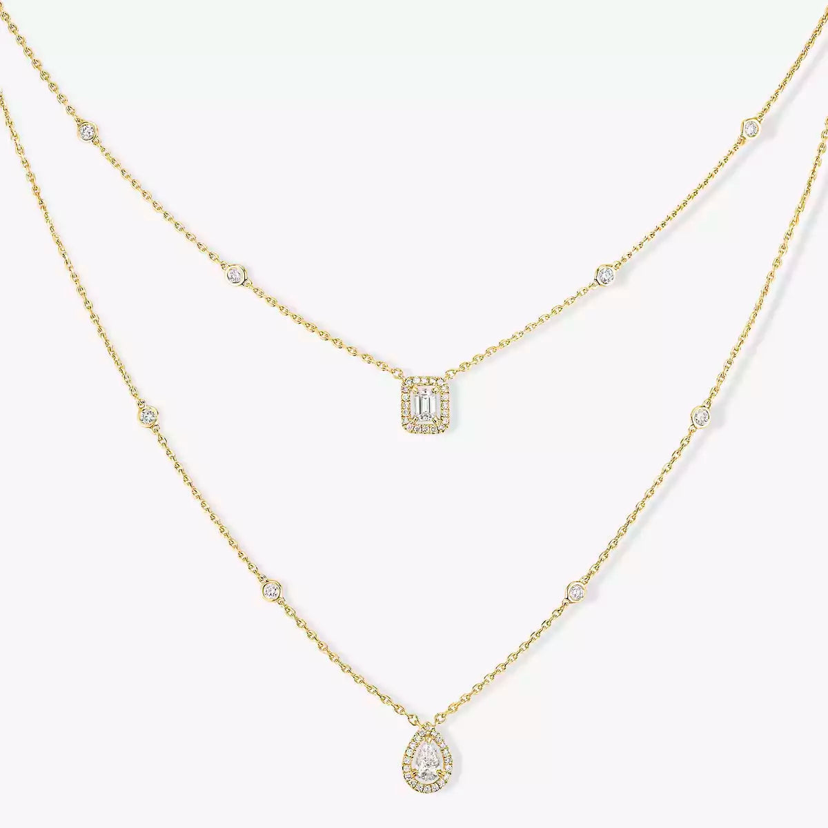 [LUXORA]Diamond Necklace My Twin 2 Rows