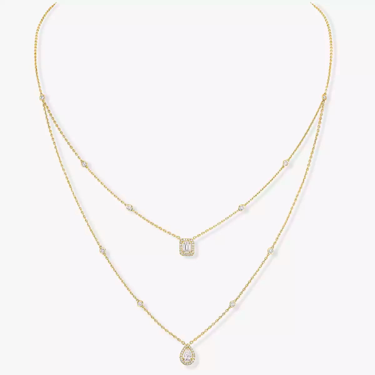 [LUXORA]Diamond Necklace My Twin 2 Rows
