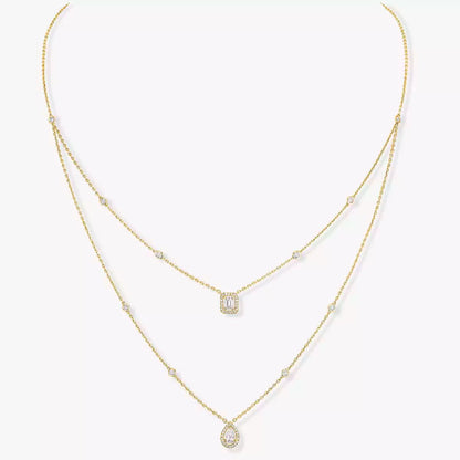 [LUXORA]Diamond Necklace My Twin 2 Rows