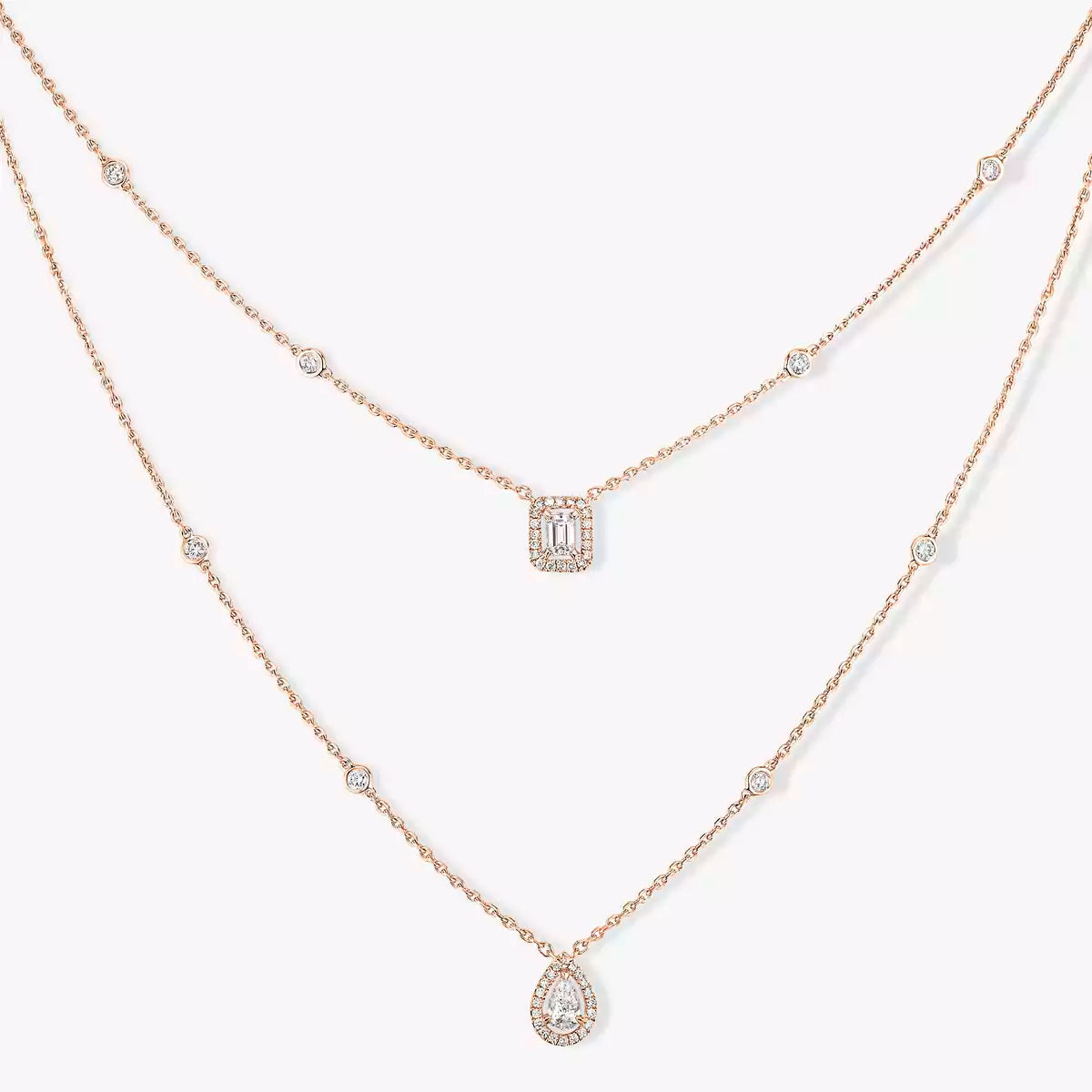 [LUXORA]Diamond Necklace My Twin 2 Rows