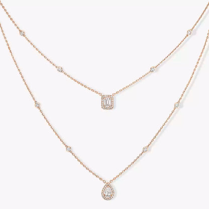 [LUXORA]Diamond Necklace My Twin 2 Rows