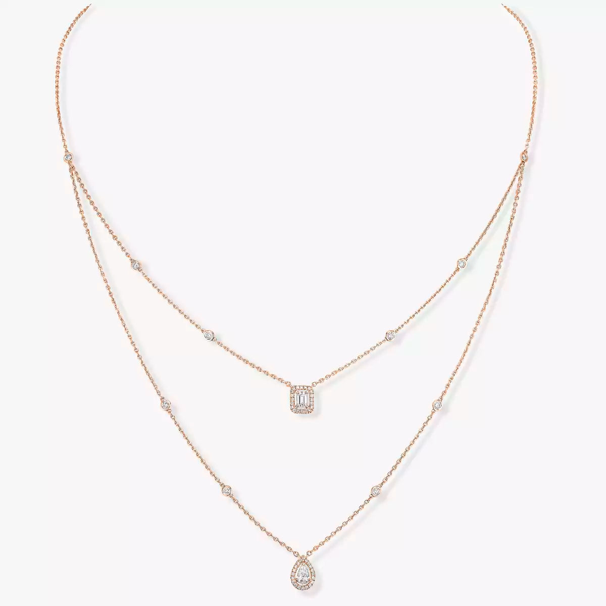 [LUXORA]Diamond Necklace My Twin 2 Rows