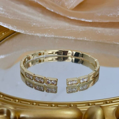 [LUXORA jewelrys]LOVE DIAMOND OPEN  BRACELET