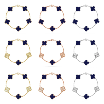 [LUXORA]CLOVER 5 MOTIF LAPIS LAZULI BRACELET COLLECTION