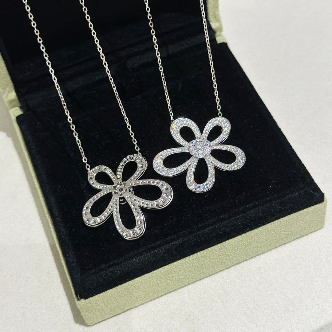 [LUXORA]FLOWERLACE NECKLACE FULL DIAMONDS