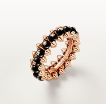 [LUXORA]CLASH ELEGANT ROSE GOLD RING FEATURING NATURAL AGATE