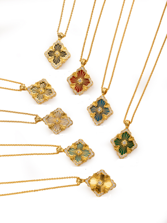 [LUXORA] B.C.L BIG SIZE  ENAMEL NECKLACE（Various colors）