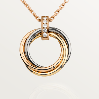 [LUXORA]TRINITY NECKLACE GOLD  DIAMONDS