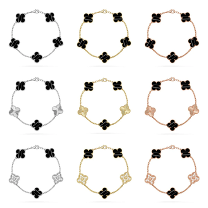 [LUXORA] CLOVER 5 MOTIF PULSAR STONE BRACELET COLLECTION