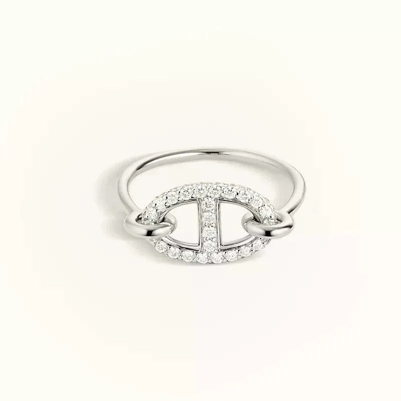 [LUXORA]RONDE SMALL SILVER DIAMOND RING